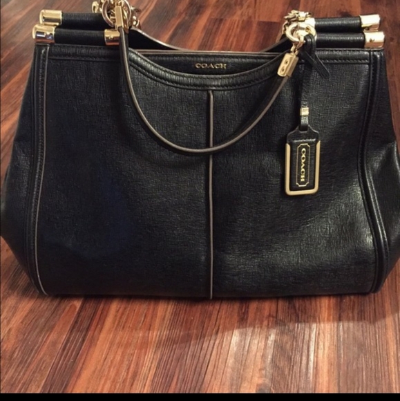 Coach Handbags - Coach 25245 Madison Textured Leather Caroline Satc